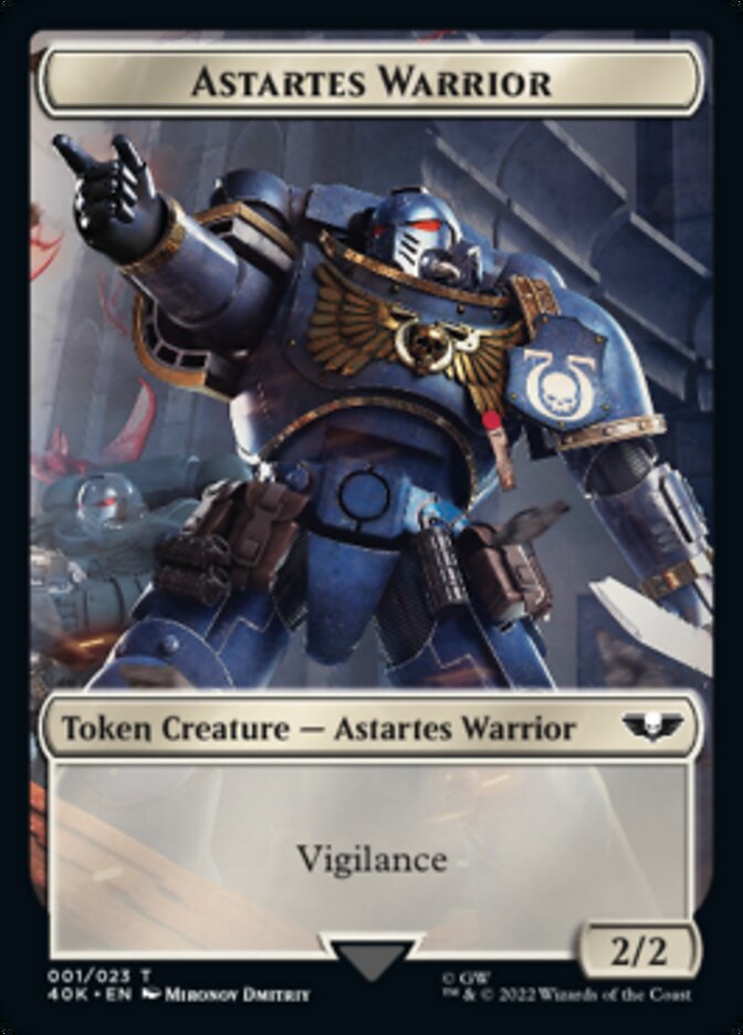 Astartes Warrior (001) // Cherubael Double-sided Token [Universes Beyond: Warhammer 40,000 Tokens] | Grognard Games