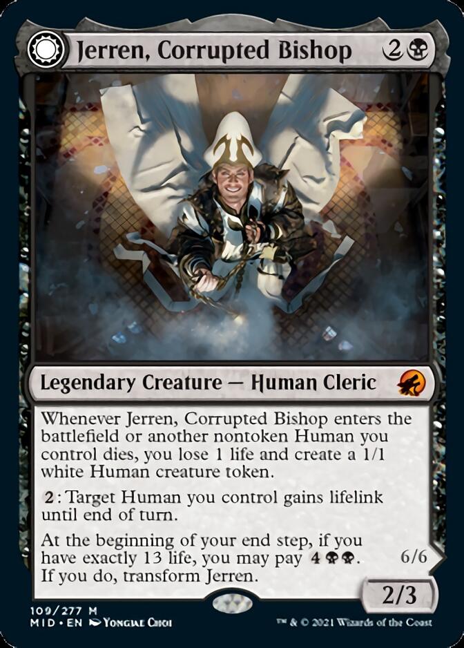 Jerren, Corrupted Bishop // Ormendahl, the Corrupted [Innistrad: Midnight Hunt] | Grognard Games
