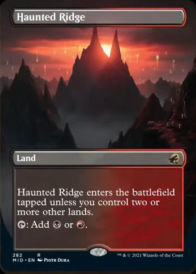 Haunted Ridge (Borderless) [Innistrad: Midnight Hunt] | Grognard Games