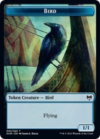 Bird (005) // Soldier Double-sided Token [Kaldheim Commander Tokens] | Grognard Games