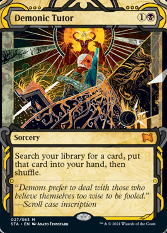 Demonic Tutor (Etched Foil) [Strixhaven Mystical Archive] | Grognard Games