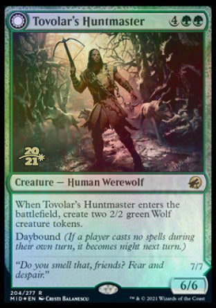 Tovolar's Huntmaster // Tovolar's Packleader [Innistrad: Midnight Hunt Prerelease Promos] | Grognard Games