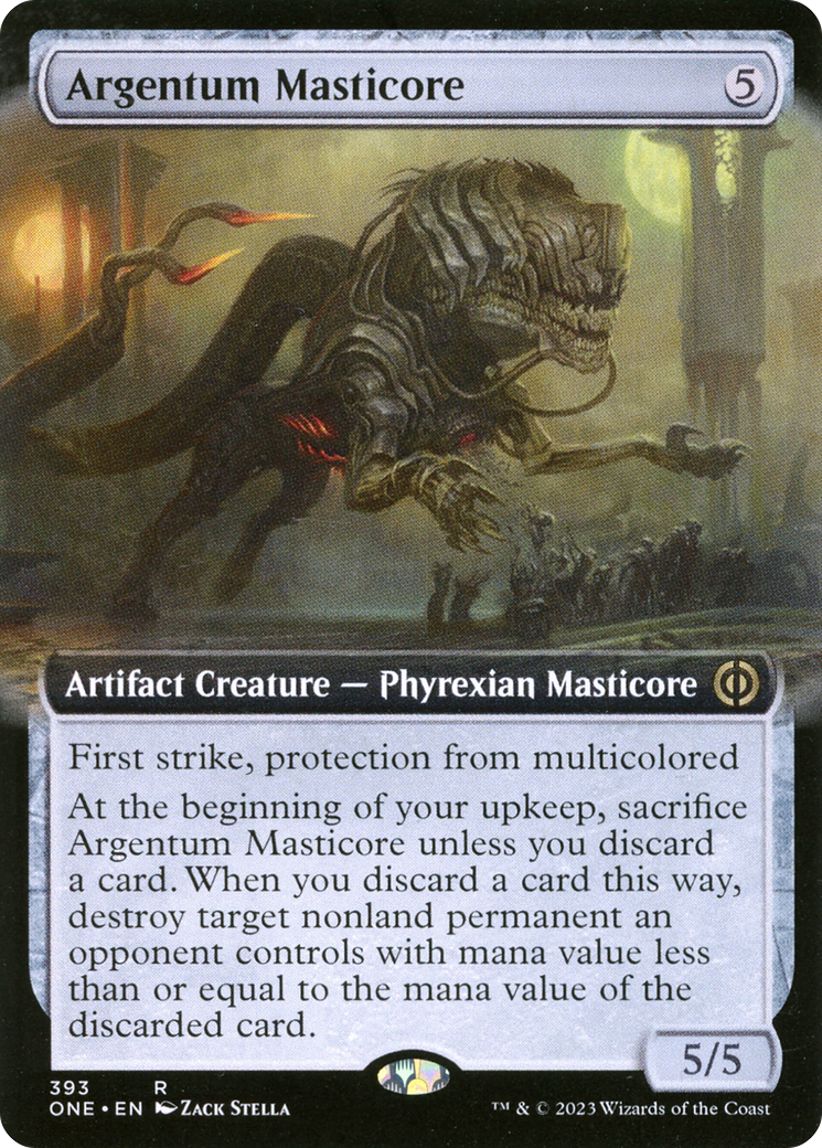 Argentum Masticore (Extended Art) [Phyrexia: All Will Be One] | Grognard Games