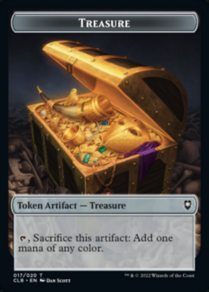 Treasure // Copy Double-sided Token [Commander Legends: Battle for Baldur's Gate Tokens] | Grognard Games