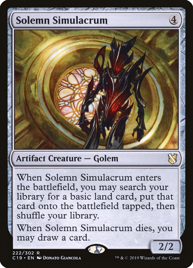 Solemn Simulacrum [Commander 2019] | Grognard Games