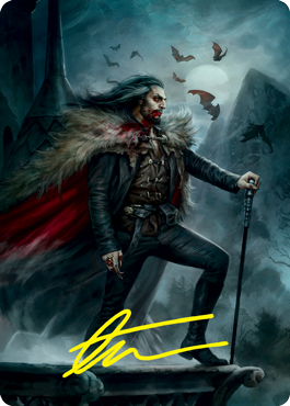 Dracula, Blood Immortal Art Card (Gold-Stamped Signature) [Innistrad: Crimson Vow Art Series] | Grognard Games