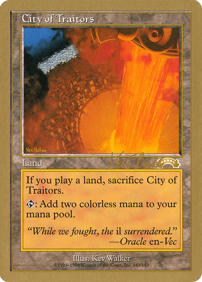 City of Traitors (Kai Budde) [World Championship Decks 1999] | Grognard Games