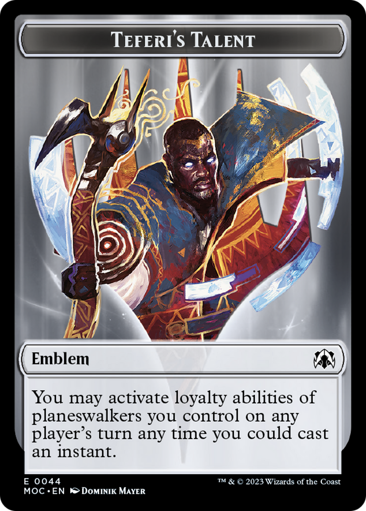 Elemental (9) // Teferi's Talent Emblem Double-Sided Token [March of the Machine Tokens] | Grognard Games