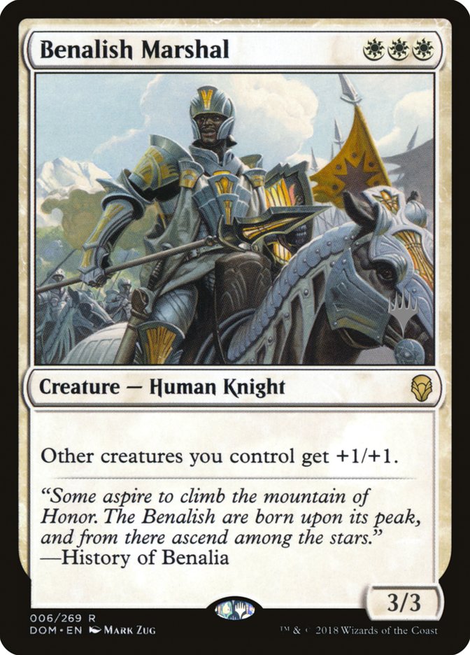 Benalish Marshal (Promo Pack) [Dominaria Promos] | Grognard Games