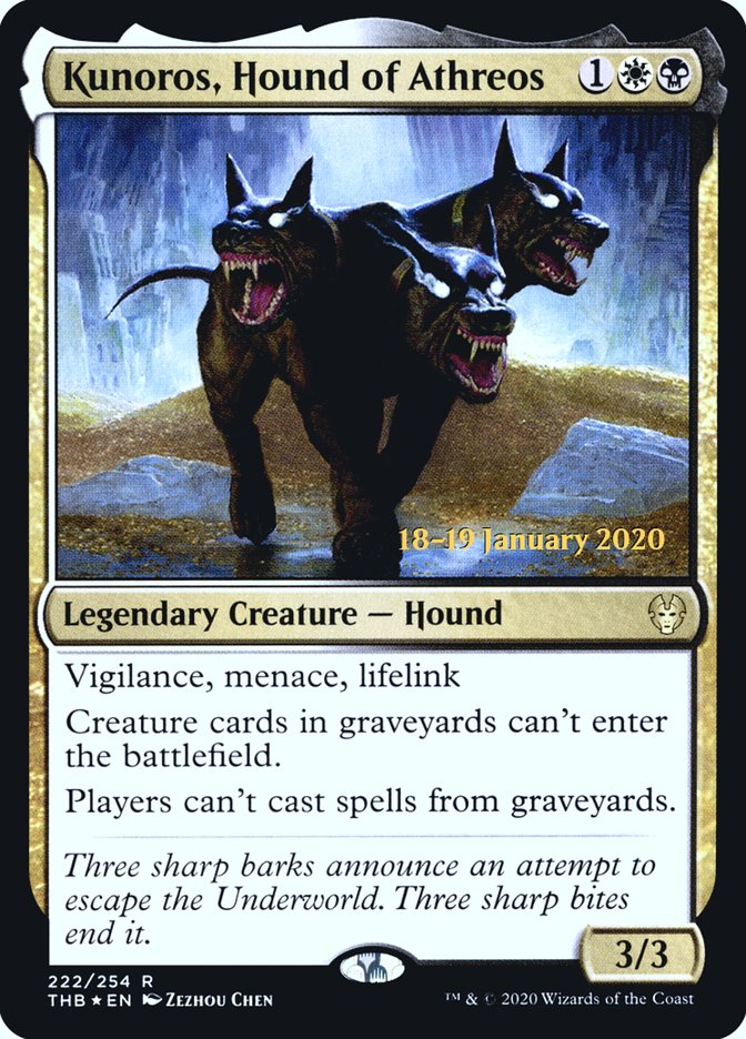 Kunoros, Hound of Athreos [Theros Beyond Death Prerelease Promos] | Grognard Games