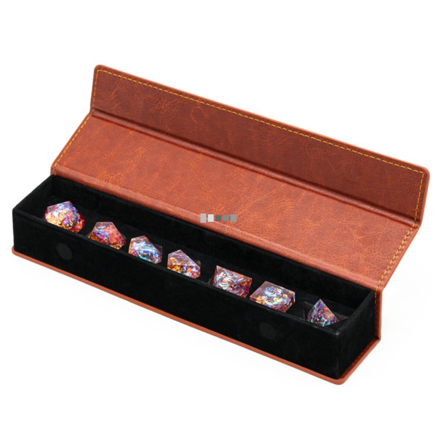 MAGNETIC DICE VAULT - BROWN LEATHERETTE | Grognard Games