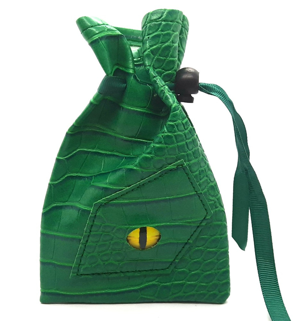 Old School Dice and Accessories Dragon Eye Dice Bag - Green Dragon | Grognard Games