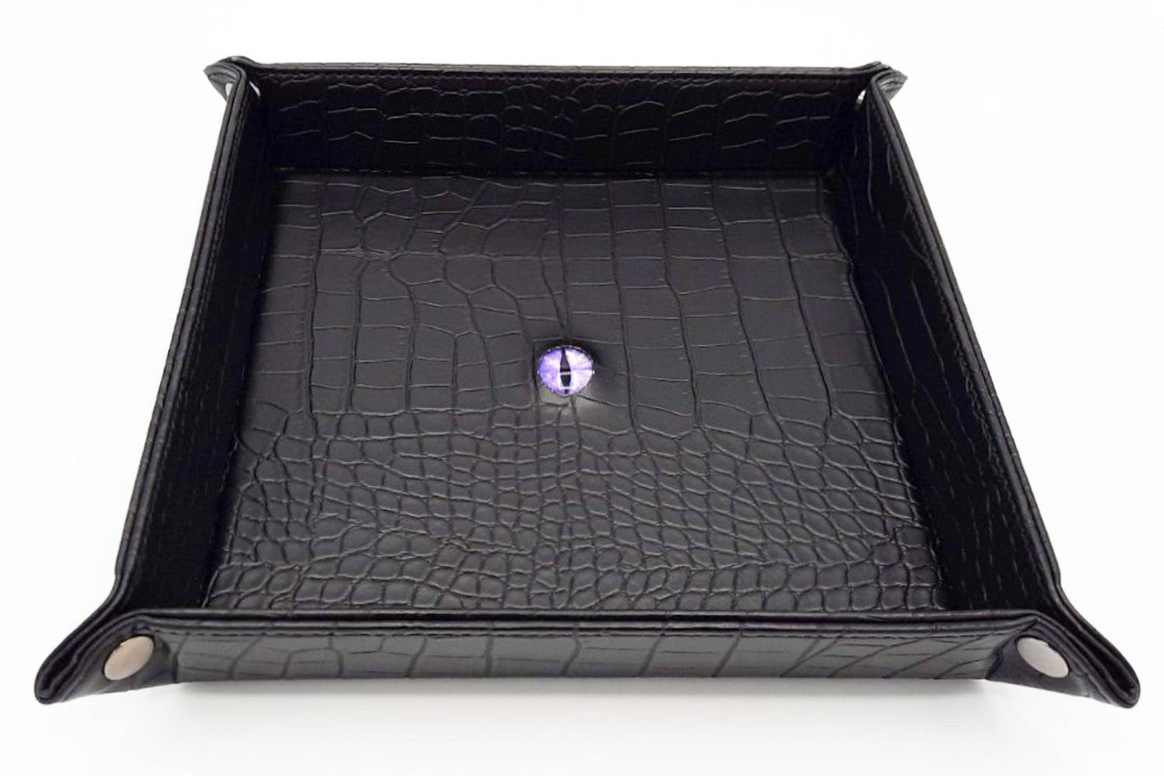 Old School Dice and Accessories Dragon Eye Rolling Tray - Black | Grognard Games