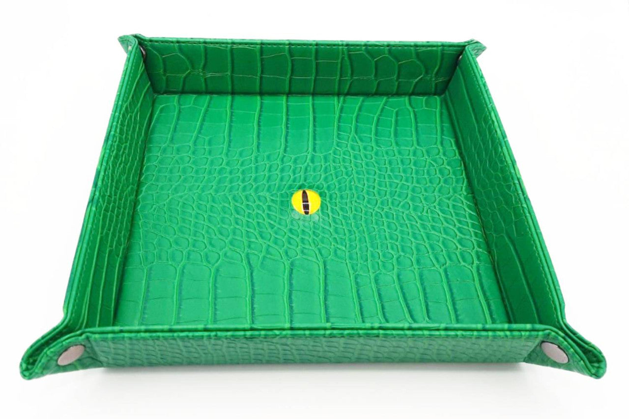 Old School Dice and Accessories RPG Dragon Eye Rolling Tray - Green | Grognard Games