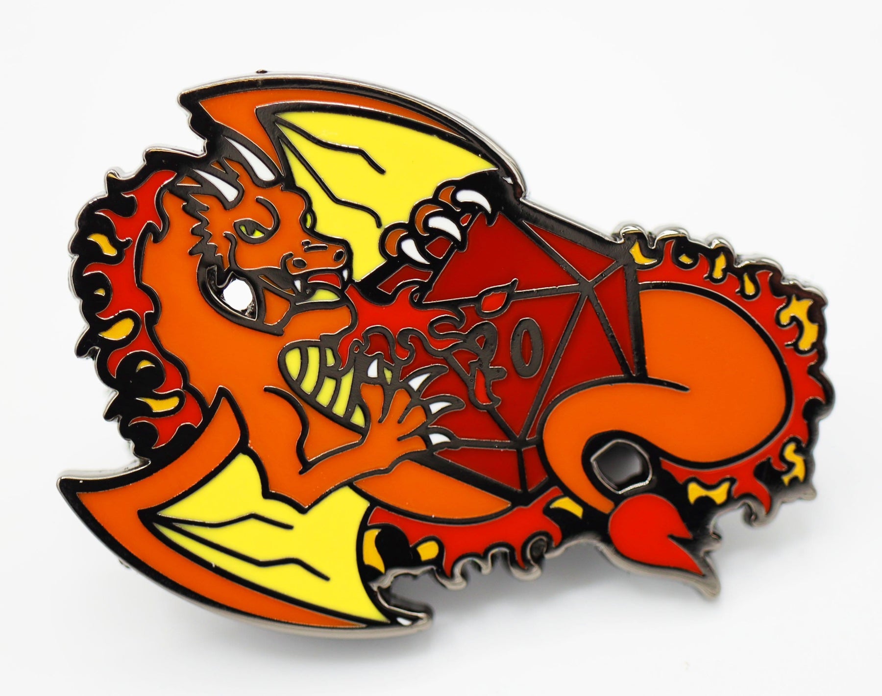 DICE DRAGONS PIN: FIRE | Grognard Games