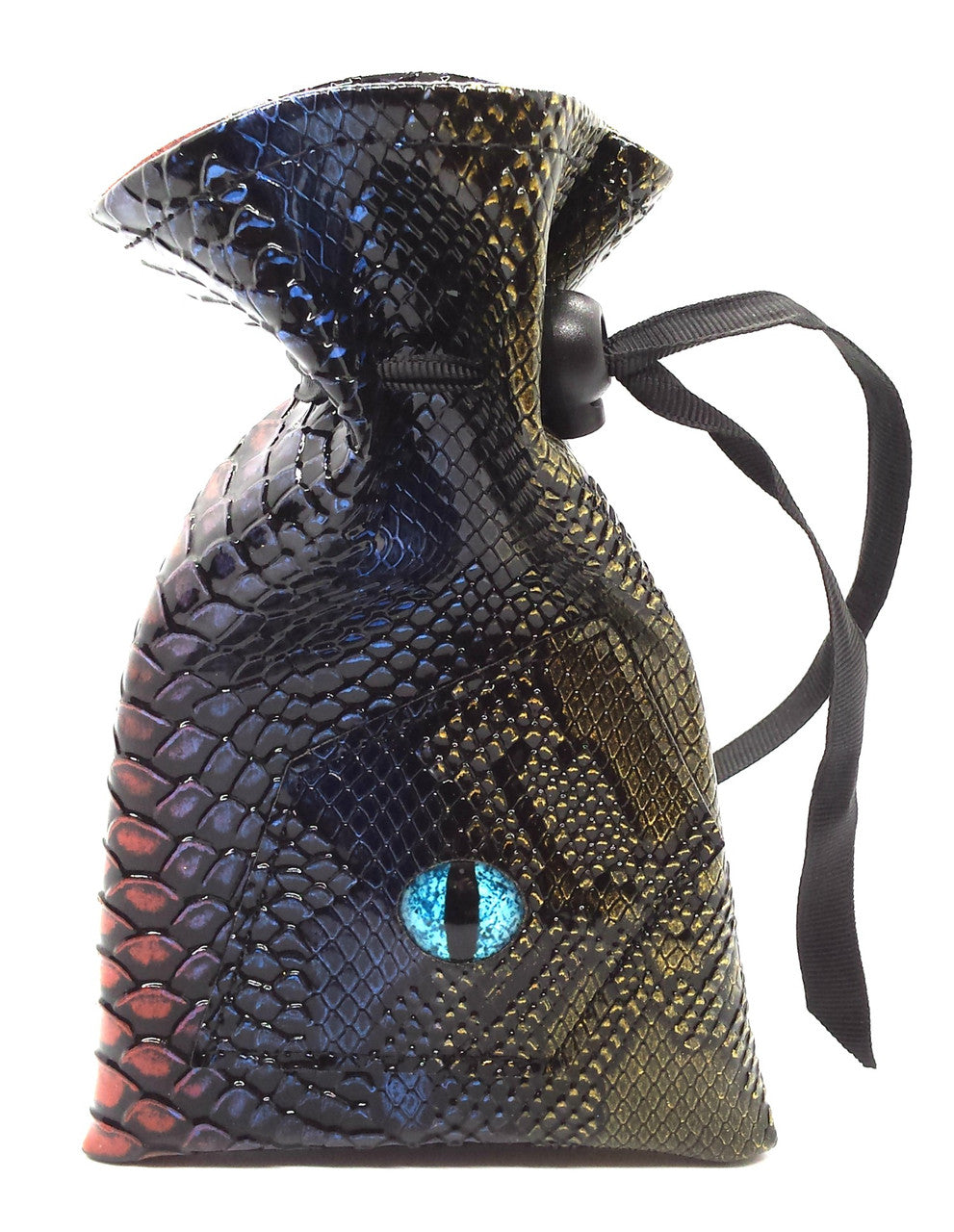 Old School Dice and Accessories Dragon Eye Dice Bag - Blue and Gold | Grognard Games