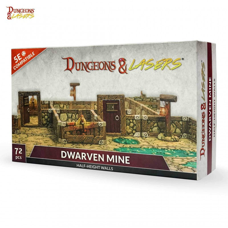 Dungeon & Lasers: Dwarven Mine Half-Height Walls | Grognard Games