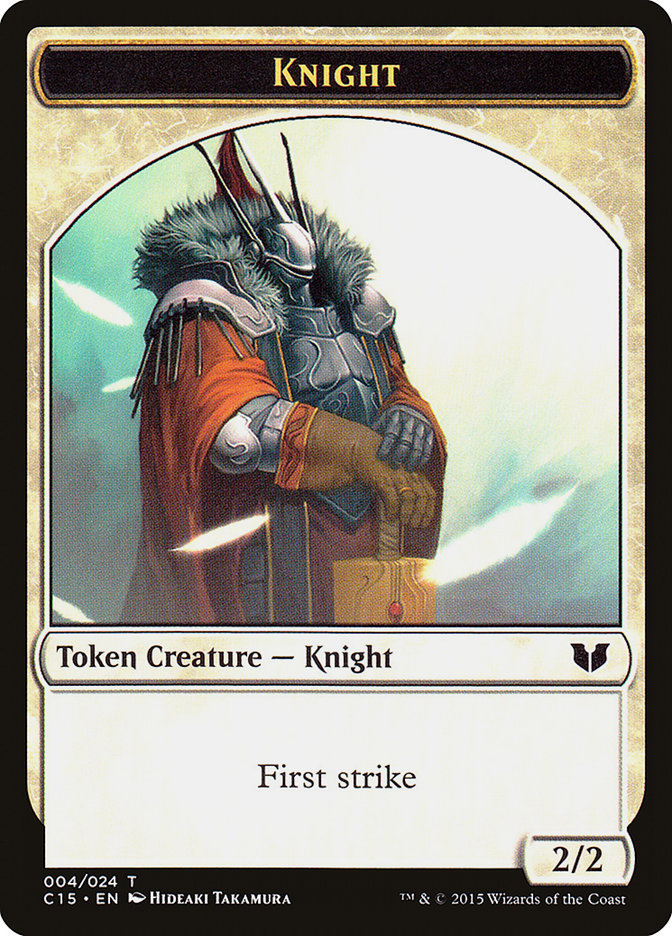 Knight (004) // Elemental Shaman Double-Sided Token [Commander 2015 Tokens] | Grognard Games