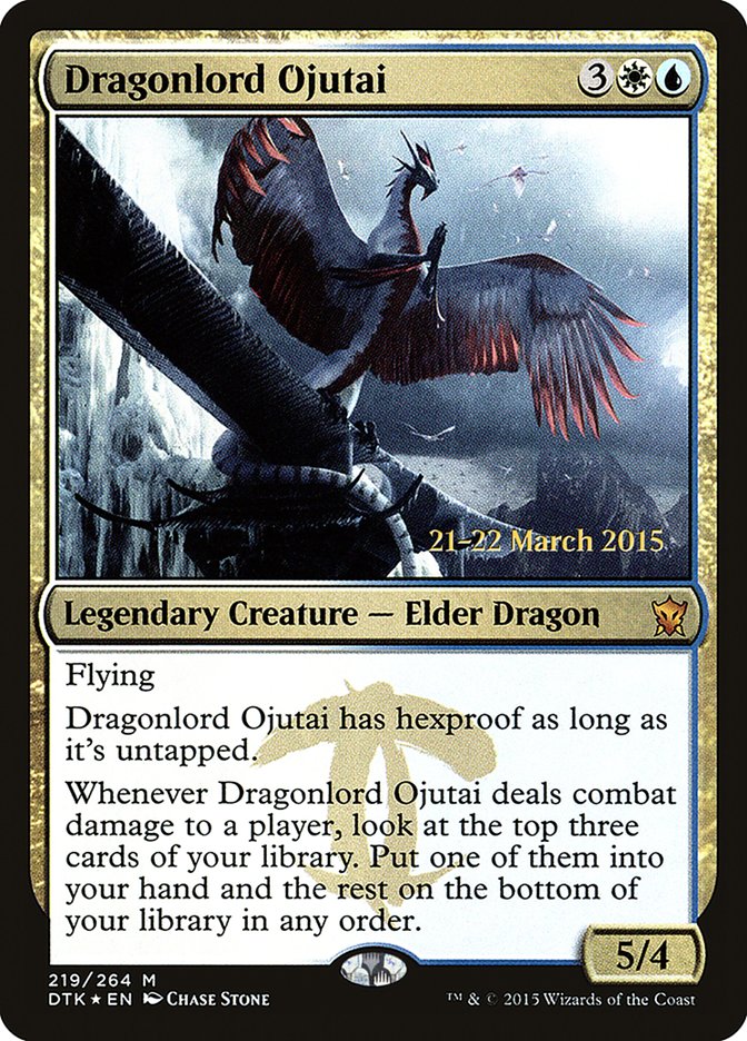 Dragonlord Ojutai  [Dragons of Tarkir Prerelease Promos] | Grognard Games