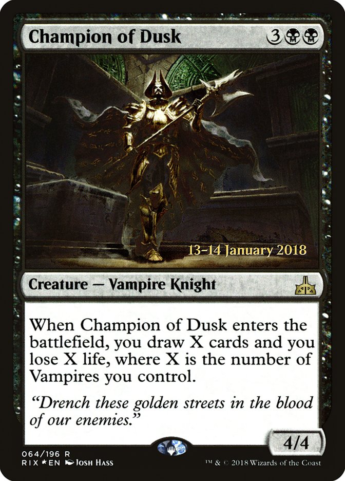 Champion of Dusk [Rivals of Ixalan Prerelease Promos] | Grognard Games