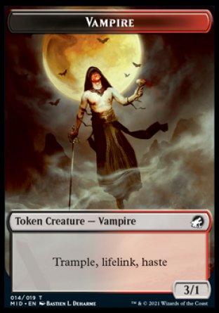 Vampire Token [Innistrad: Midnight Hunt Tokens] | Grognard Games