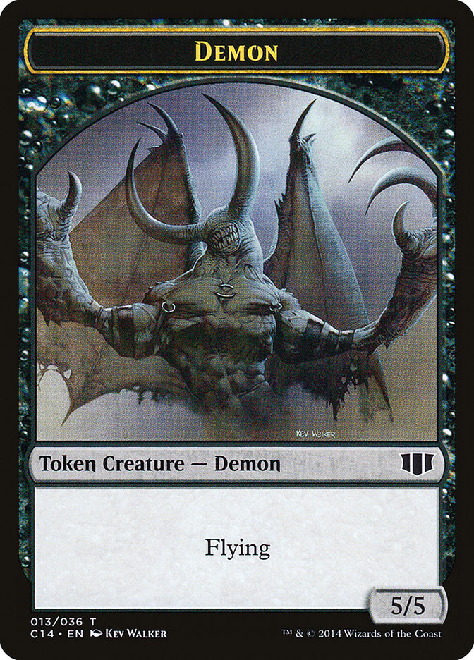 Demon (013/036) // Zombie (016/036) Double-sided Token [Commander 2014 Tokens] | Grognard Games