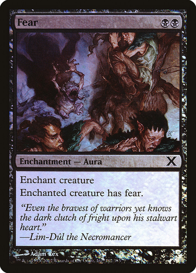 Fear (Premium Foil) [Tenth Edition] | Grognard Games