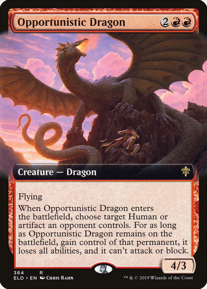 Opportunistic Dragon (Extended) [Throne of Eldraine] | Grognard Games