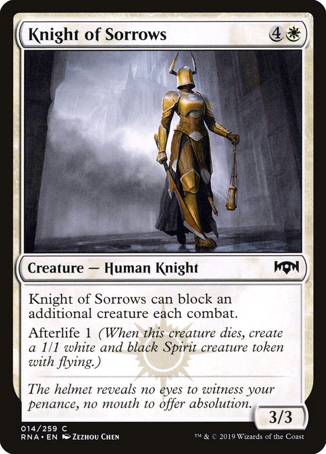 Knight of Sorrows [Ravnica Allegiance] | Grognard Games