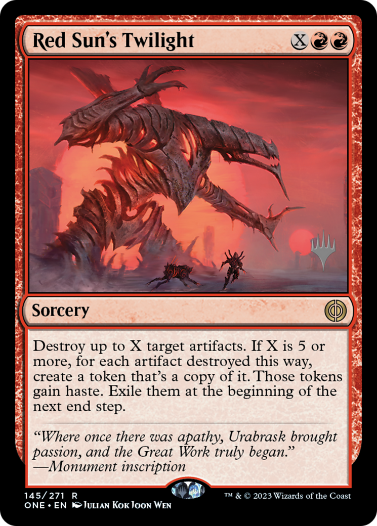 Red Sun's Twilight (Promo Pack) [Phyrexia: All Will Be One Promos] | Grognard Games