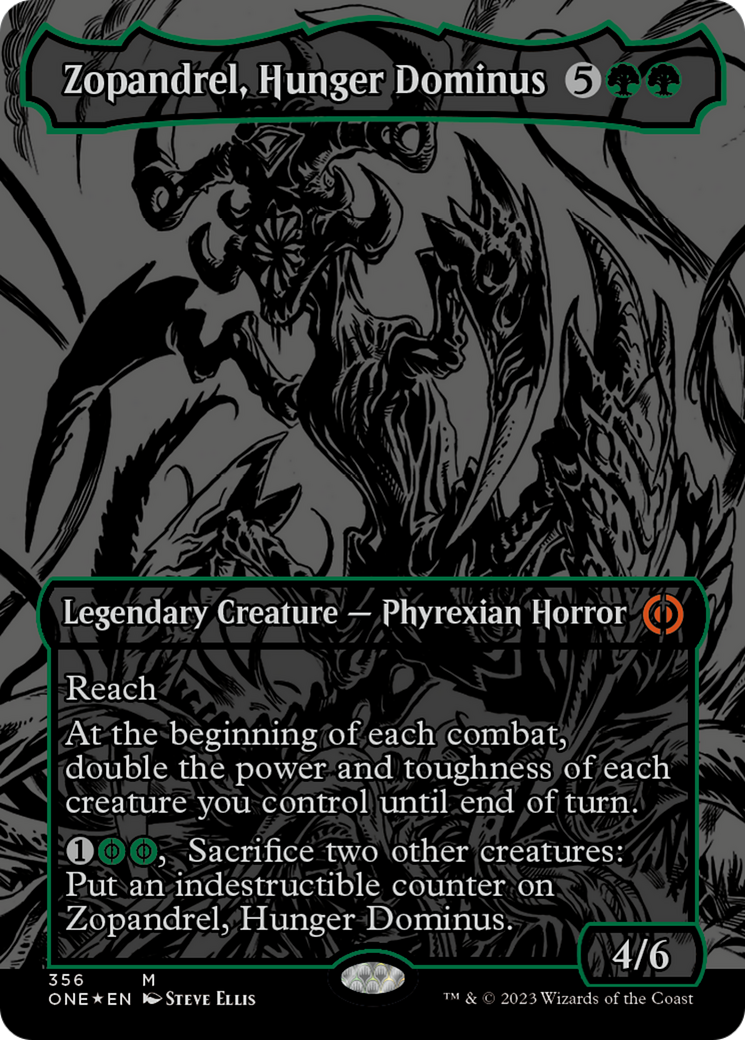 Zopandrel, Hunger Dominus (Oil Slick Raised Foil) [Phyrexia: All Will Be One] | Grognard Games