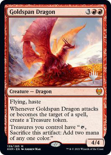 Goldspan Dragon [Kaldheim Promos] | Grognard Games