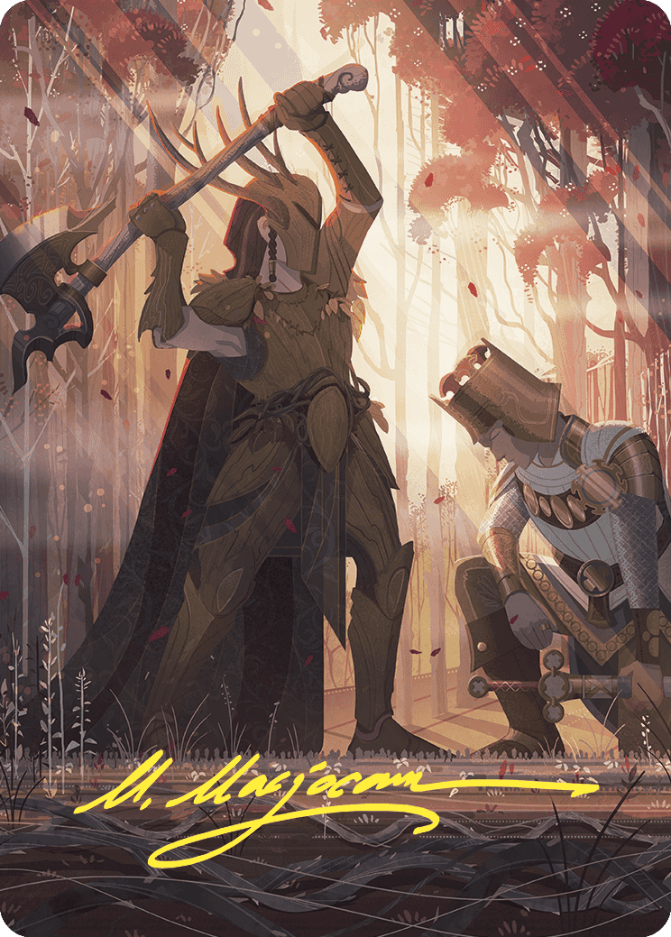 Karmic Justice Art Card (Gold-Stamped Signature) [Wilds of Eldraine Art Series] | Grognard Games