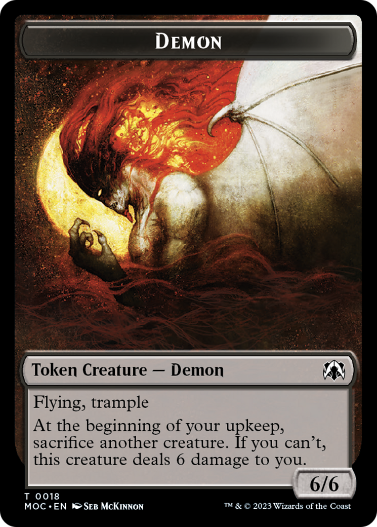 Angel (3) // Demon Double-Sided Token [March of the Machine Commander Tokens] | Grognard Games