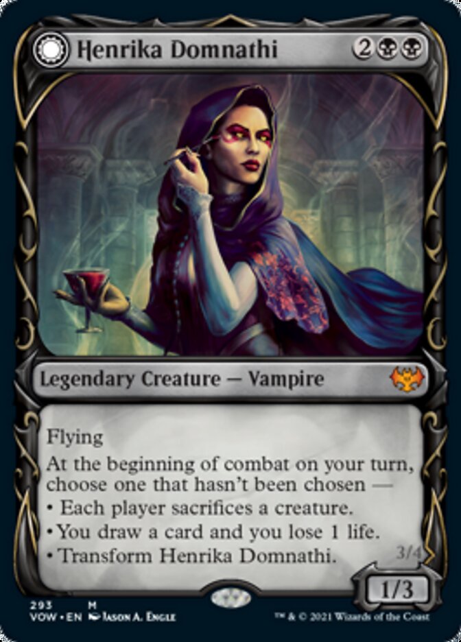 Henrika Domnathi // Henrika, Infernal Seer (Showcase Fang Frame) [Innistrad: Crimson Vow] | Grognard Games