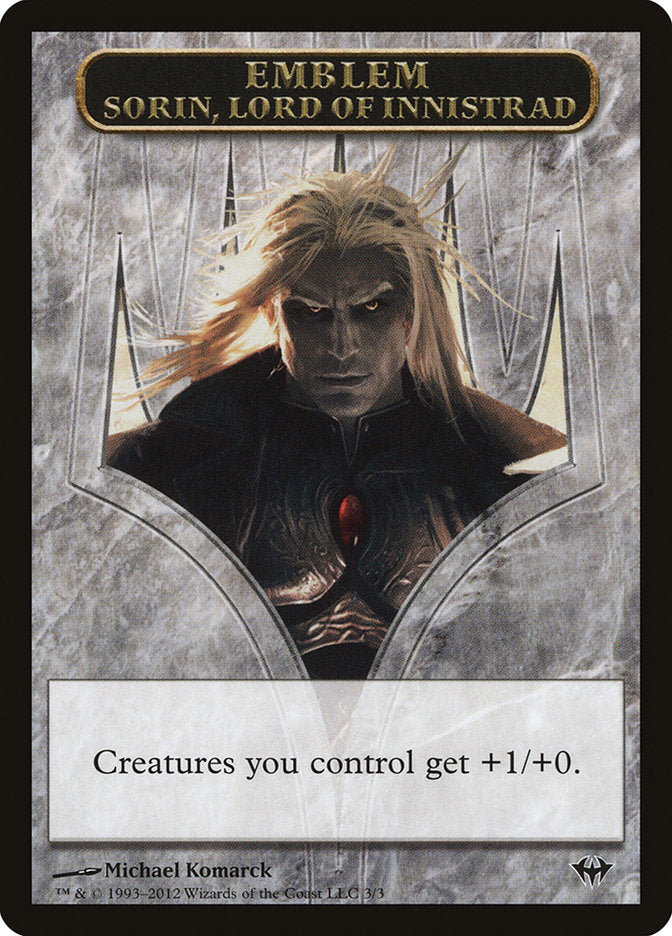 Sorin, Lord of Innistrad Emblem [Dark Ascension Tokens] | Grognard Games