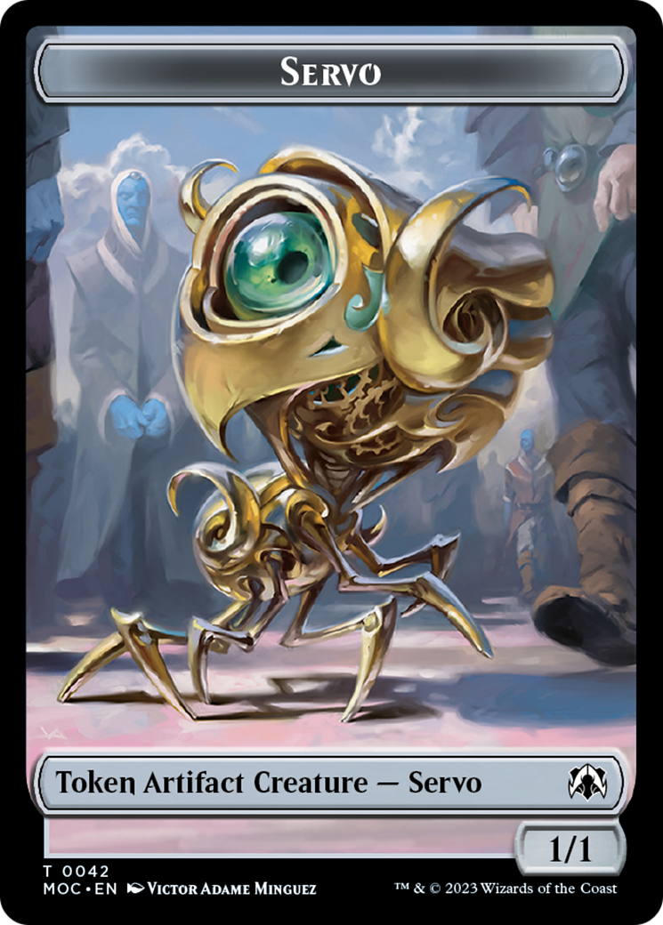 Feather // Servo Double-Sided Token [March of the Machine Commander Tokens] | Grognard Games