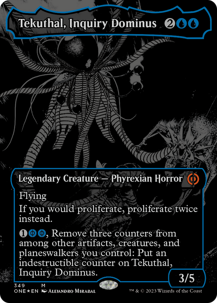 Tekuthal, Inquiry Dominus (Oil Slick Raised Foil) [Phyrexia: All Will Be One] | Grognard Games