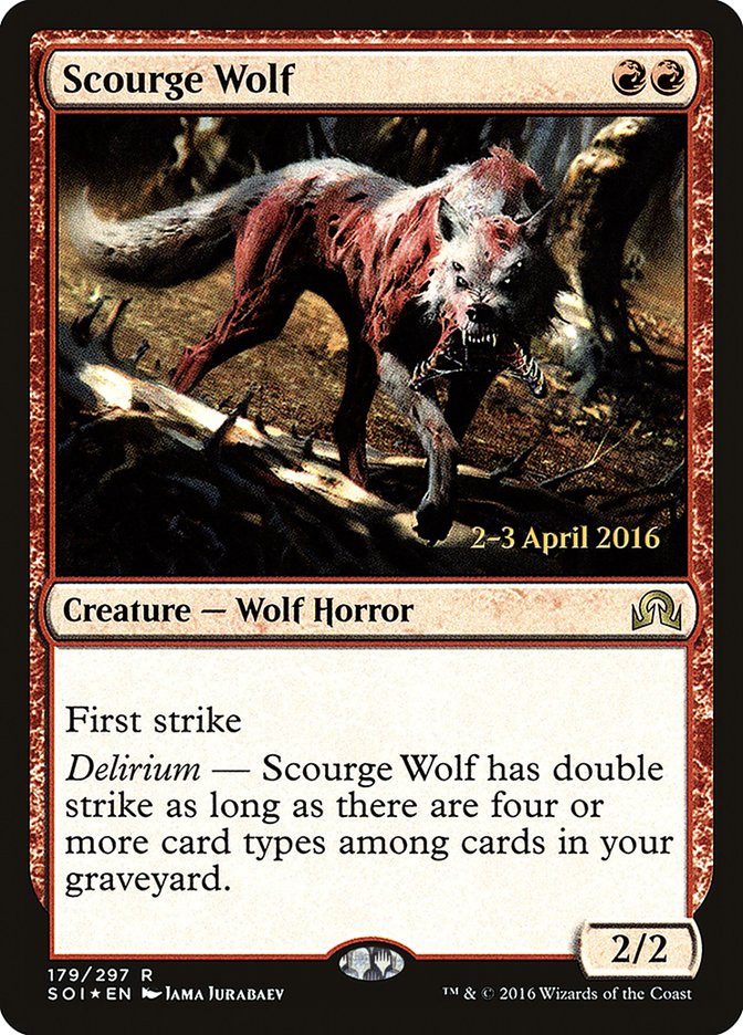 Scourge Wolf [Shadows over Innistrad Prerelease Promos] | Grognard Games