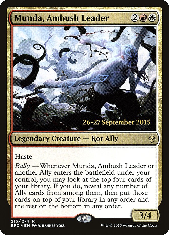 Munda, Ambush Leader  [Battle for Zendikar Prerelease Promos] | Grognard Games