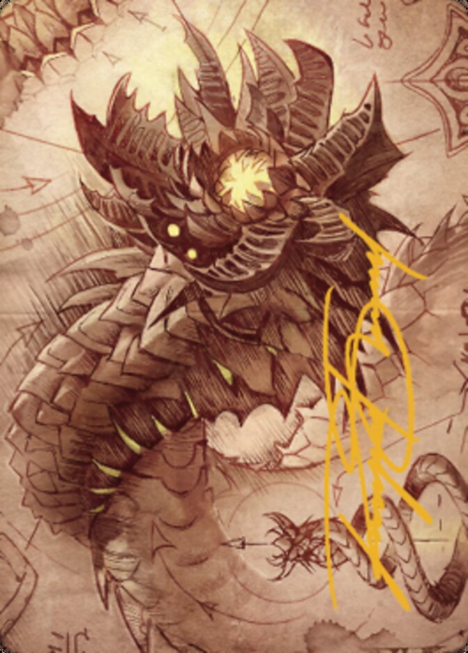 Wurmcoil Engine Art Card (Gold-Stamped Signature) [The Brothers' War Art Series] | Grognard Games