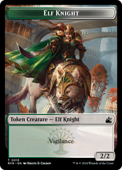 Elf Knight // Voja Double-Sided Token [Ravnica Remastered Tokens] | Grognard Games