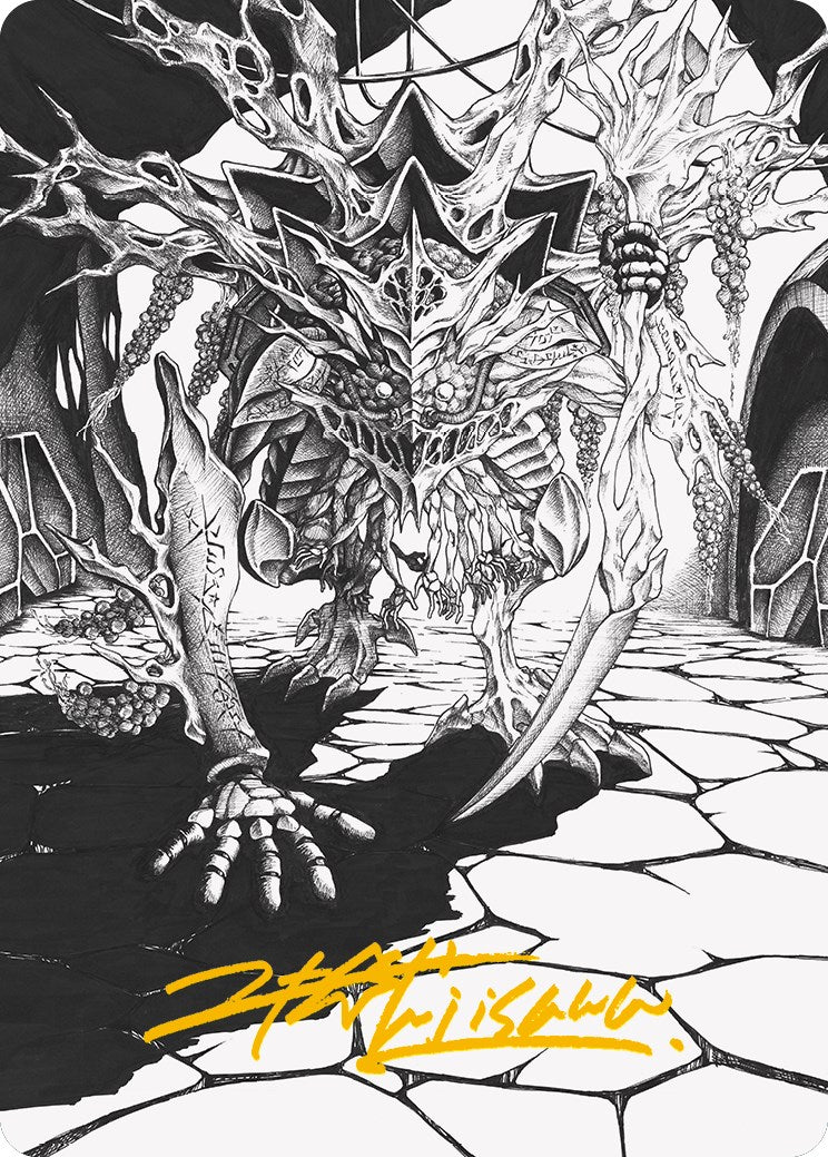 Thrun, Breaker of Silence Art Card (Gold-Stamped Signature) [Phyrexia: All Will Be One Art Series] | Grognard Games