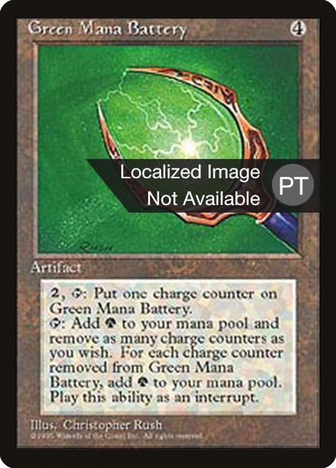 Green Mana Battery [Fourth Edition (Foreign Black Border)] | Grognard Games