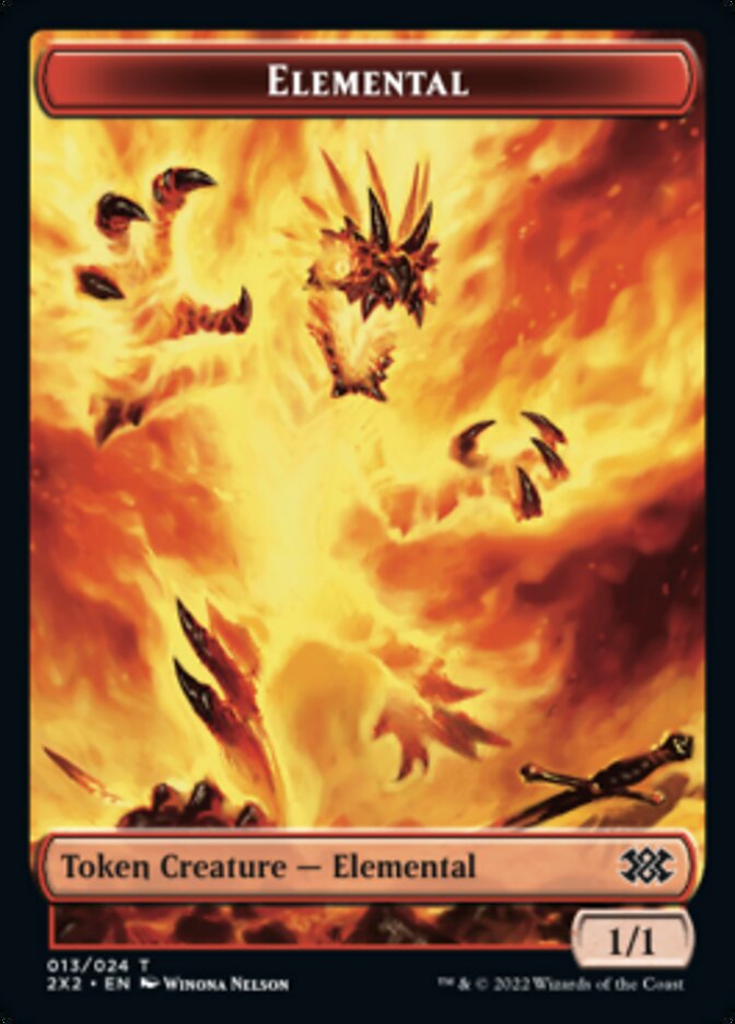 Elemental // Soldier Double-sided Token [Double Masters 2022 Tokens] | Grognard Games