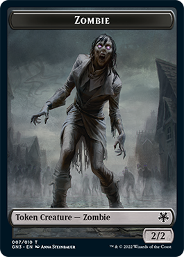 Zombie // Human Soldier Double-Sided Token [Game Night: Free-for-All Tokens] | Grognard Games