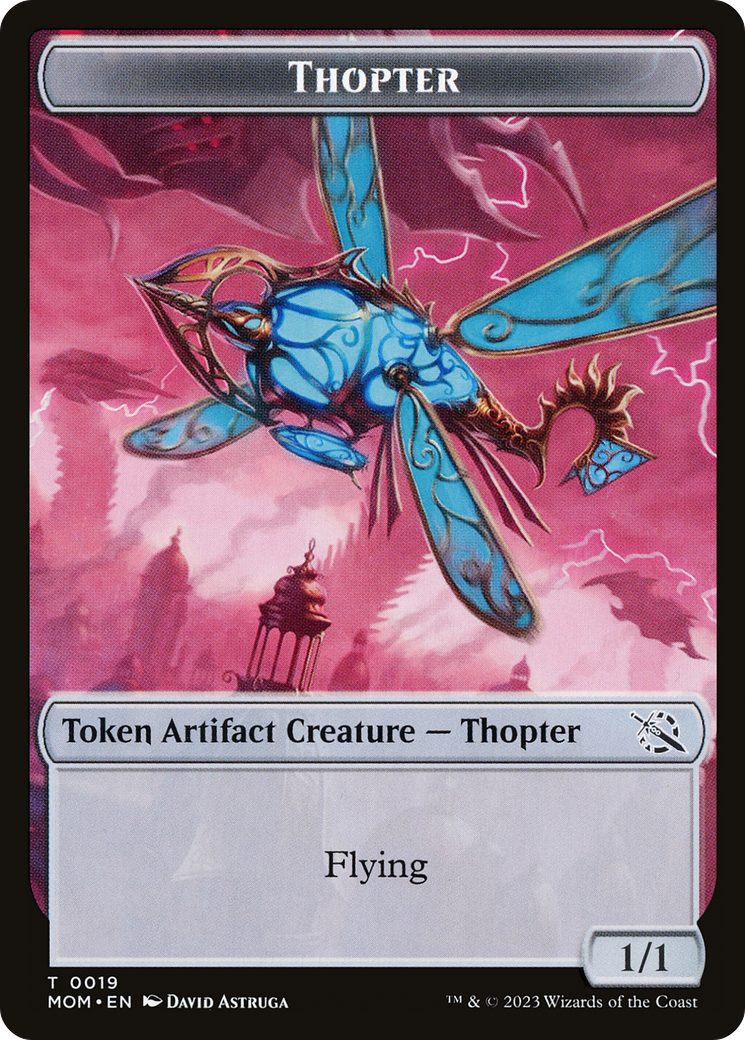 Warrior // Thopter Double-Sided Token [March of the Machine Tokens] | Grognard Games