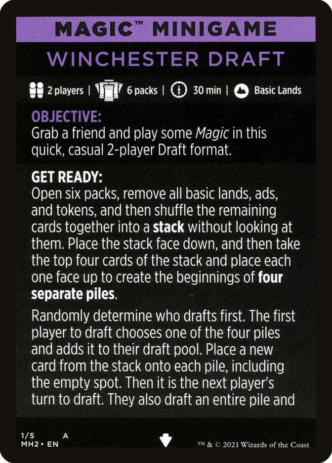 Winchester Draft (Magic Minigame) [Modern Horizons 2 Minigame] | Grognard Games