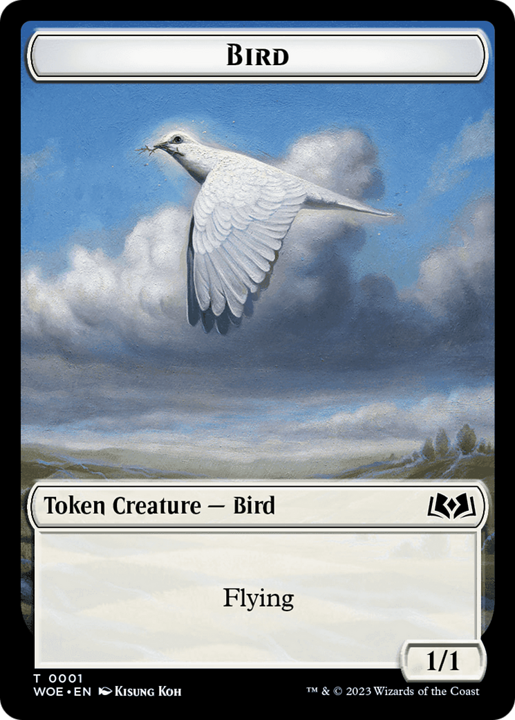 Bird // Food (0010) Double-Sided Token [Wilds of Eldraine Tokens] | Grognard Games