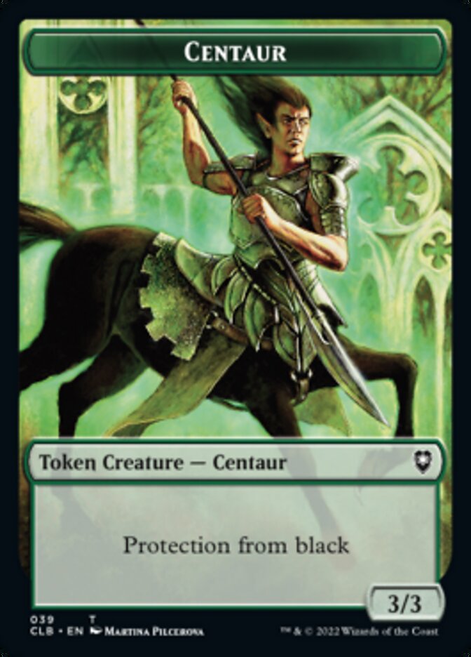 Horror // Centaur Double-sided Token [Commander Legends: Battle for Baldur's Gate Tokens] | Grognard Games